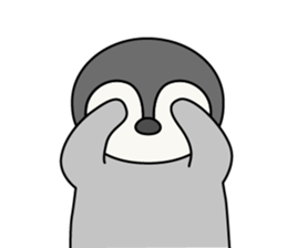 Cute emperor penguin chicks 2 sticker #6292291