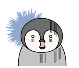 Cute emperor penguin chicks 2 sticker #6292294