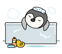 Cute emperor penguin chicks 2 sticker #6292306