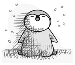 Cute emperor penguin chicks 2 sticker #6292307