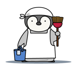 Cute emperor penguin chicks 2 sticker #6292310