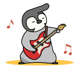 Cute emperor penguin chicks 2 sticker #6292319