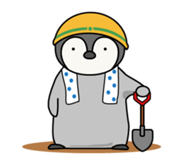 Cute emperor penguin chicks 2 sticker #6292321