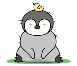 Cute emperor penguin chicks 2 sticker #6292323