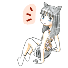 Cat ear girl2 sticker #6292608