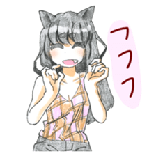 Cat ear girl2 sticker #6292614