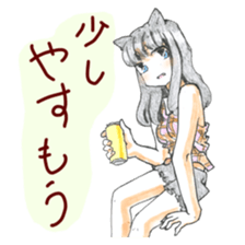 Cat ear girl2 sticker #6292615