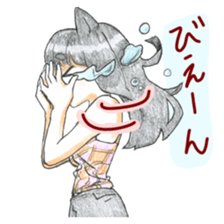 Cat ear girl2 sticker #6292620