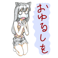 Cat ear girl2 sticker #6292623