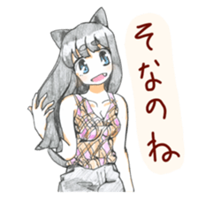 Cat ear girl2 sticker #6292628