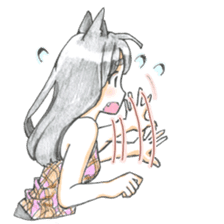 Cat ear girl2 sticker #6292630