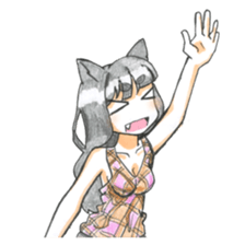 Cat ear girl2 sticker #6292633