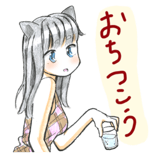 Cat ear girl2 sticker #6292634