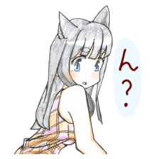 Cat ear girl2 sticker #6292639