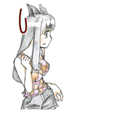 Cat ear girl2 sticker #6292643