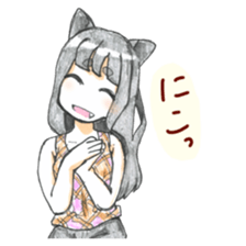 Cat ear girl2 sticker #6292644