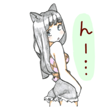 Cat ear girl2 sticker #6292647