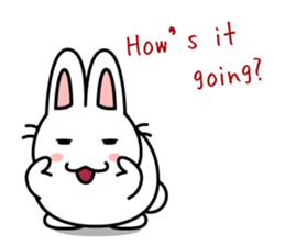 white rabbit "Usausa" sticker #6295330