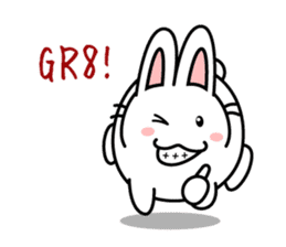 white rabbit "Usausa" sticker #6295331