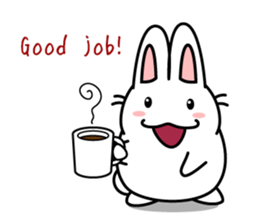 white rabbit "Usausa" sticker #6295332