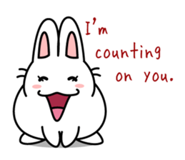 white rabbit "Usausa" sticker #6295333