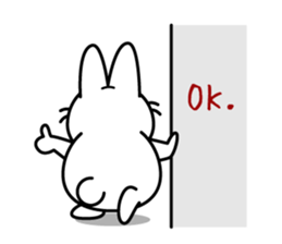 white rabbit "Usausa" sticker #6295335