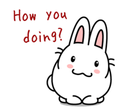 white rabbit "Usausa" sticker #6295336