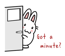 white rabbit "Usausa" sticker #6295337