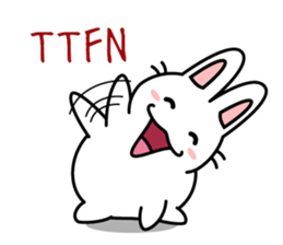 white rabbit "Usausa" sticker #6295339