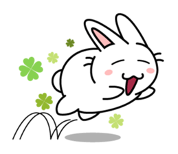 white rabbit "Usausa" sticker #6295341