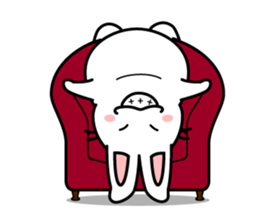 white rabbit "Usausa" sticker #6295342