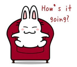 white rabbit "Usausa" sticker #6295345