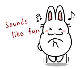 white rabbit "Usausa" sticker #6295347