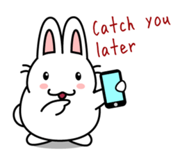 white rabbit "Usausa" sticker #6295348