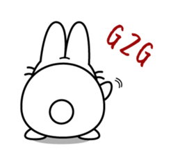white rabbit "Usausa" sticker #6295349