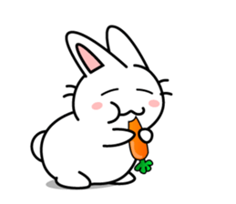 white rabbit "Usausa" sticker #6295350