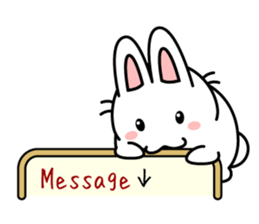 white rabbit "Usausa" sticker #6295351