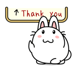 white rabbit "Usausa" sticker #6295355