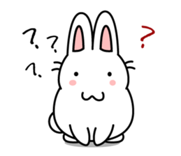 white rabbit "Usausa" sticker #6295356
