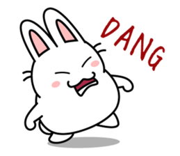 white rabbit "Usausa" sticker #6295362