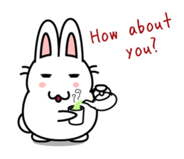 white rabbit "Usausa" sticker #6295363