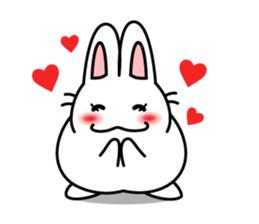 white rabbit "Usausa" sticker #6295365