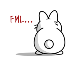 white rabbit "Usausa" sticker #6295367