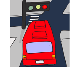 traffic cartoon sticker #6295465