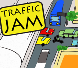 traffic cartoon sticker #6295481