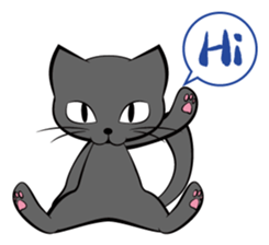 I am a black cat.-English- sticker #6296173