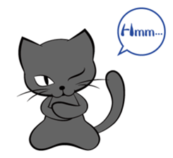 I am a black cat.-English- sticker #6296176