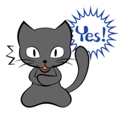 I am a black cat.-English- sticker #6296177