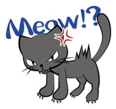 I am a black cat.-English- sticker #6296178