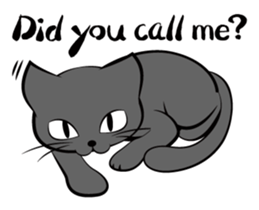 I am a black cat.-English- sticker #6296180